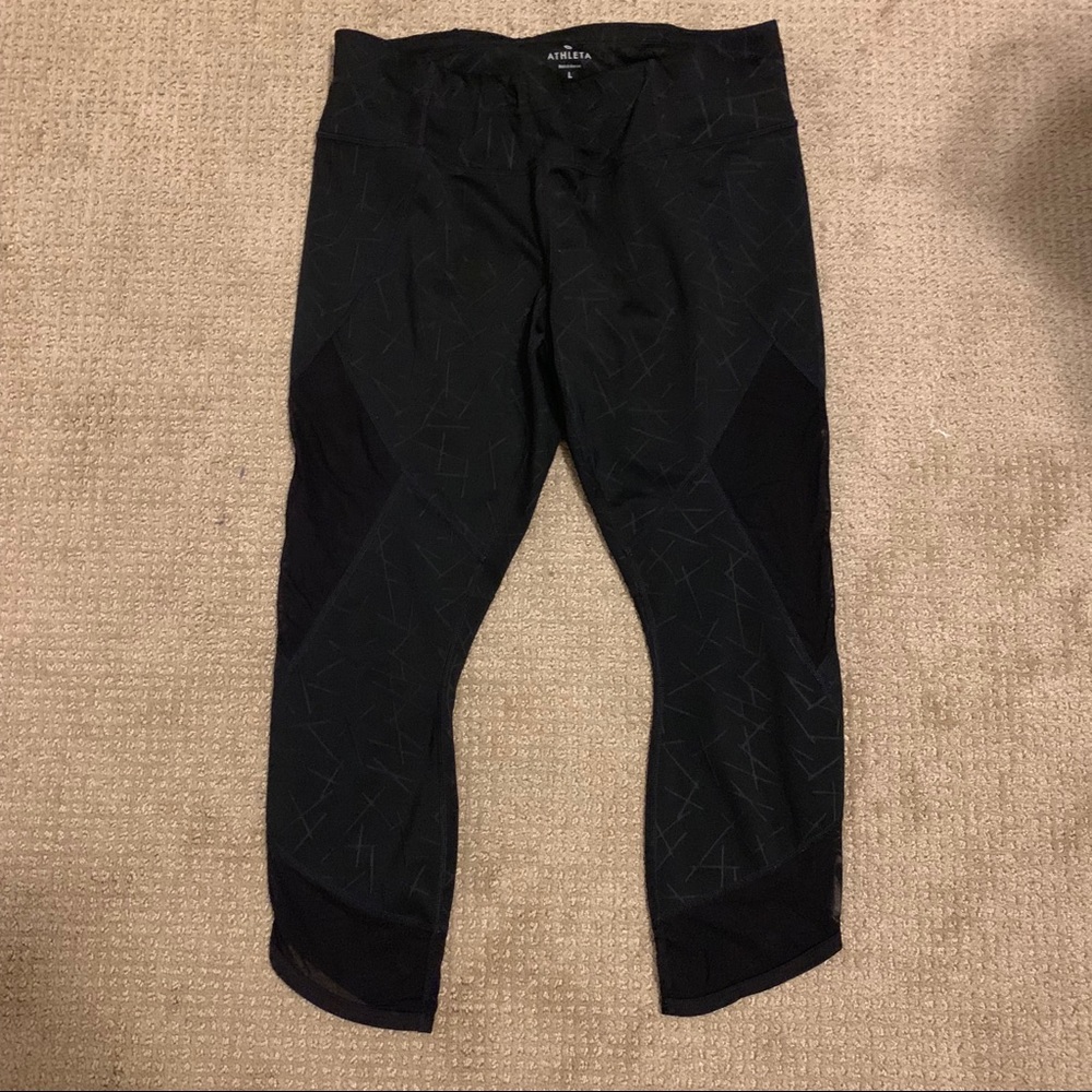 Athleta Crop Mesh Leggings